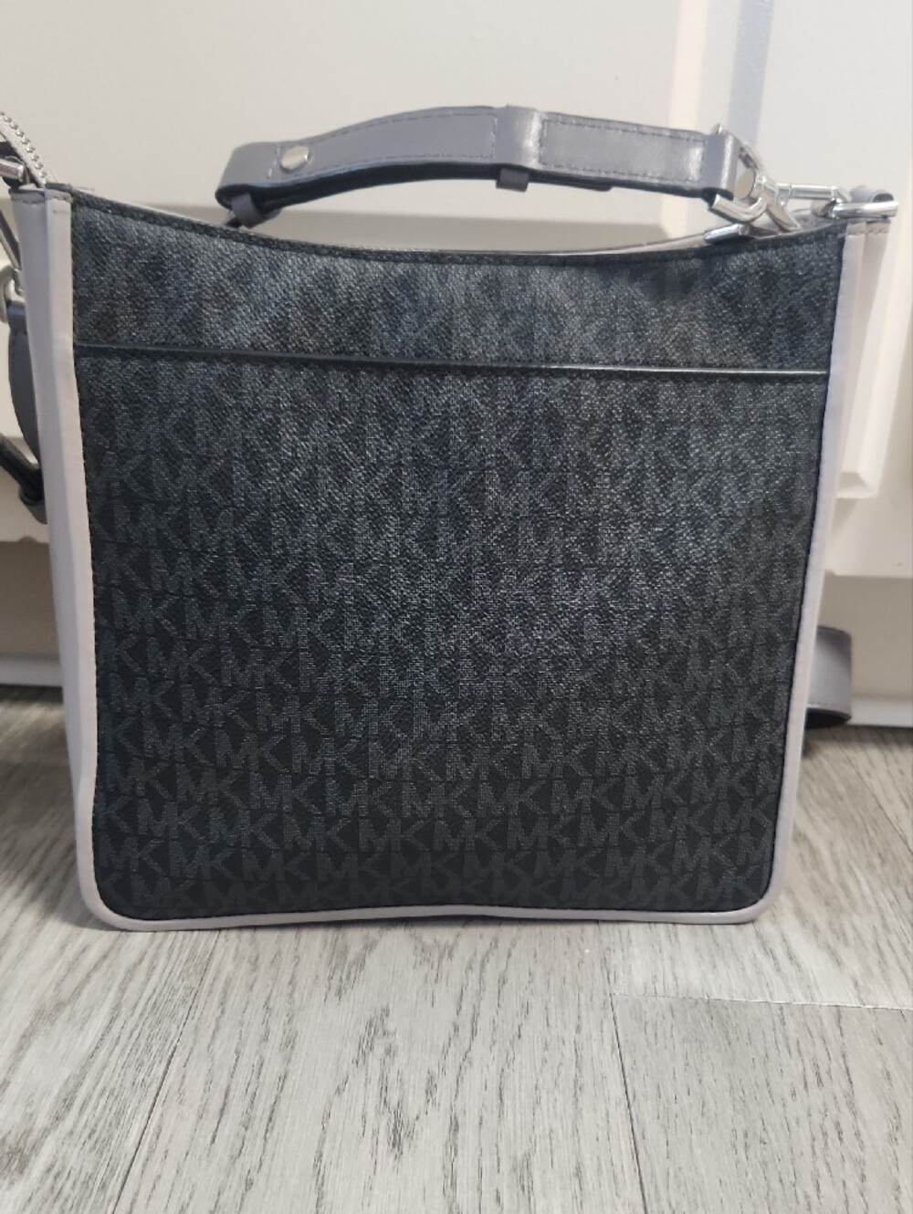 Michael Kors Gray MK Crossbody Bag - Picture 7 of 13